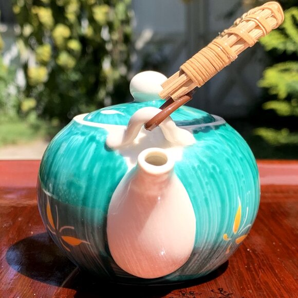 Vtg Japanese Kutani Ware Mini Sauce Saki Oil Tea Decanter - Picture 5 of 11